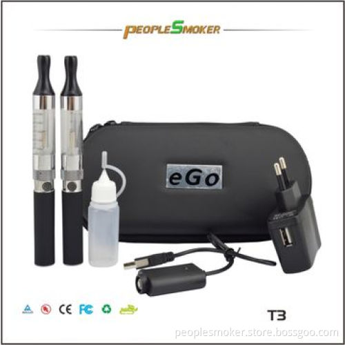 Electronic Cigarette with T3 Chargeable Coil and Clearomizer